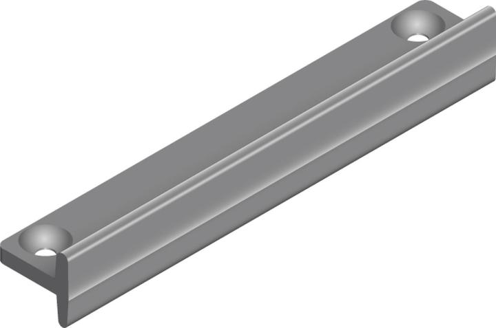 Cinetto PS40 Vorderes Clipteil Befestigung der Laufschiene, Einnuten, KS schwarz (1 Stk.)