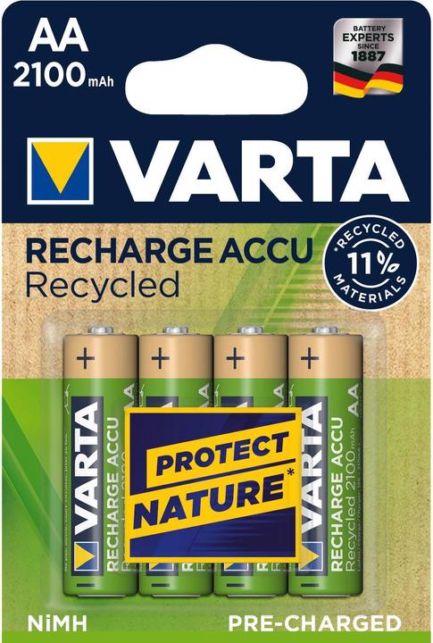 Varta Recharge Accu Recyclé (4 pcs, AA, 2100 mAh)