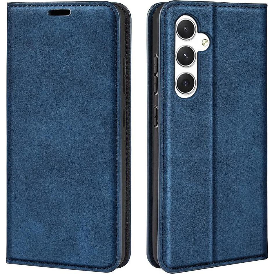 Cover-Discount Stand Flip Case Hülle blau (Samsung Galaxy S24+), Smartphone Hülle, Blau