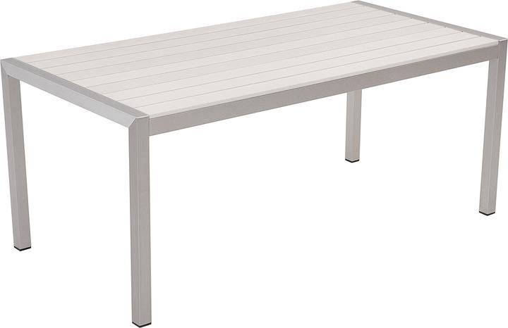 Produktbild Beliani Gartenmöbel Set Kunstholz weiss 6-Sitzer VERNIO (180 x 90 x 76 cm)