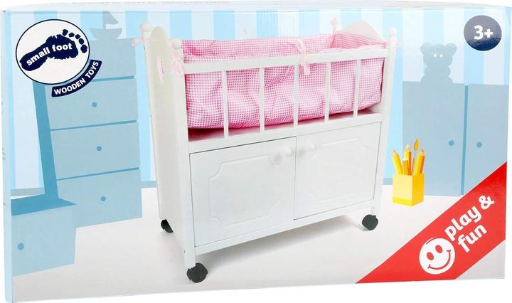 Actual product image small foot Doll bed with wardrobe