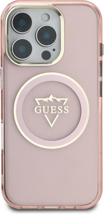 Produktbild Guess Hardcase MagSafe IML Metal Mountain Logo Case for iPhone 16 Pro 6,3" Pink (Apple iPhone 16 Pro)