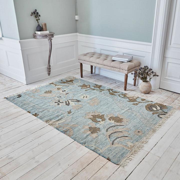 Produktbild Loberon Teppich Nére hellblau (200 x 300 cm)