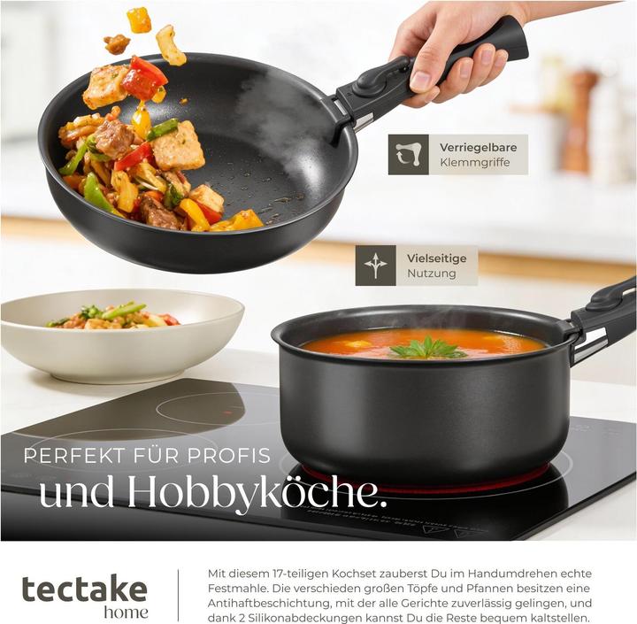 Actual product image tectake Kitchen starter set for 6 people with crockery, pots etc