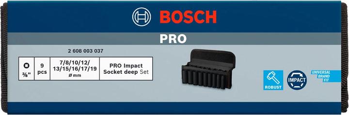 Produktbild Bosch Professional Zubehör Pro Impact (15 mm, 8 mm, 10 mm, 7 mm, 17 mm, 12 mm, 13 mm, 16 mm, 19 mm)