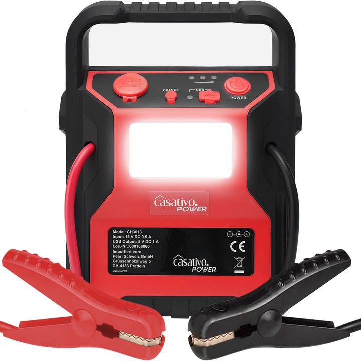 Actual product image Casativo 5in1 jump-start power bank and air compressor, USB, 12V 9,000mAh (600 A, 9000 mAh)