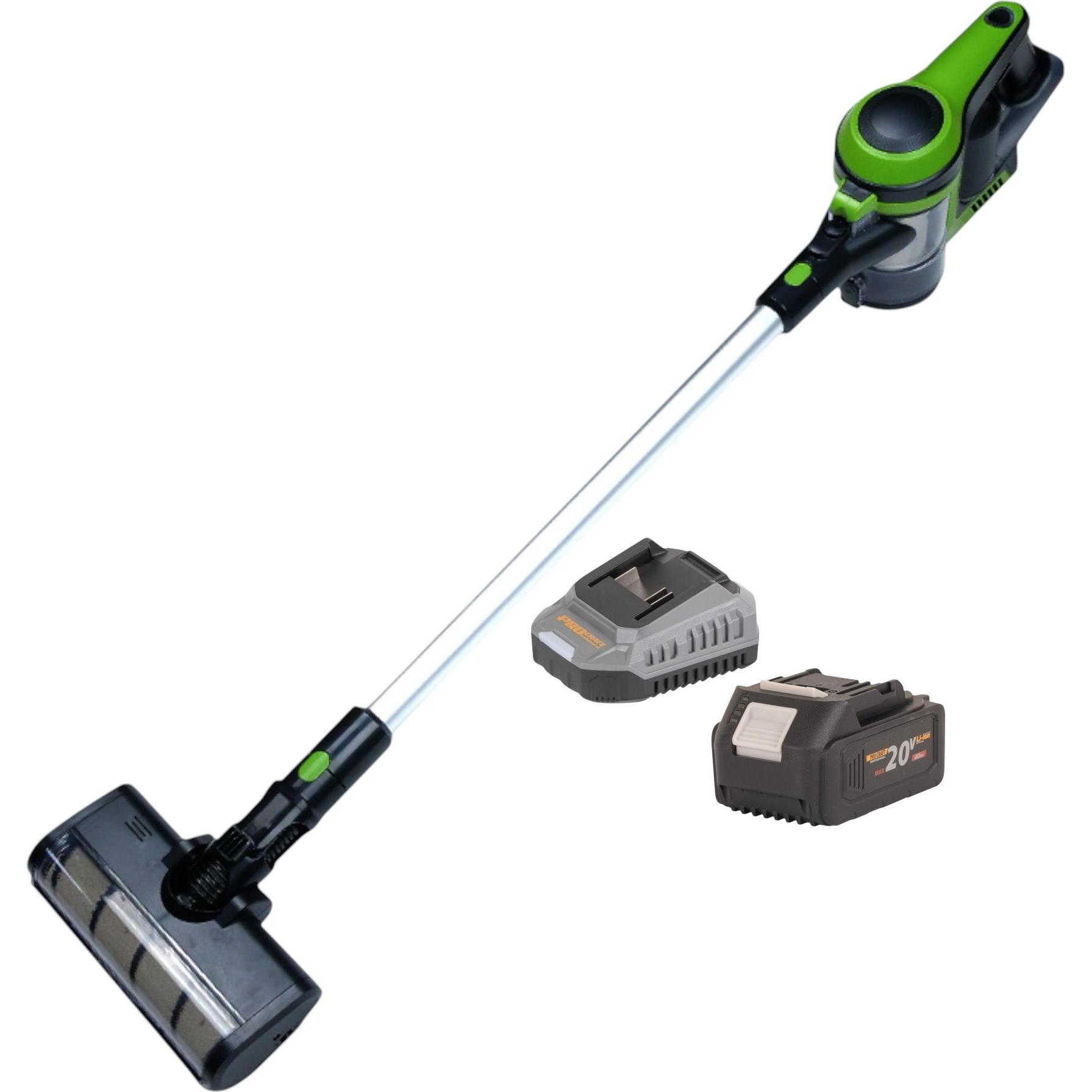 Procraft VP30 Akku Stielstaubsauger 20 V 0,8 l Brushless + 1x Akku 4,0 Ah + Ladegerät, Aspirapolvere