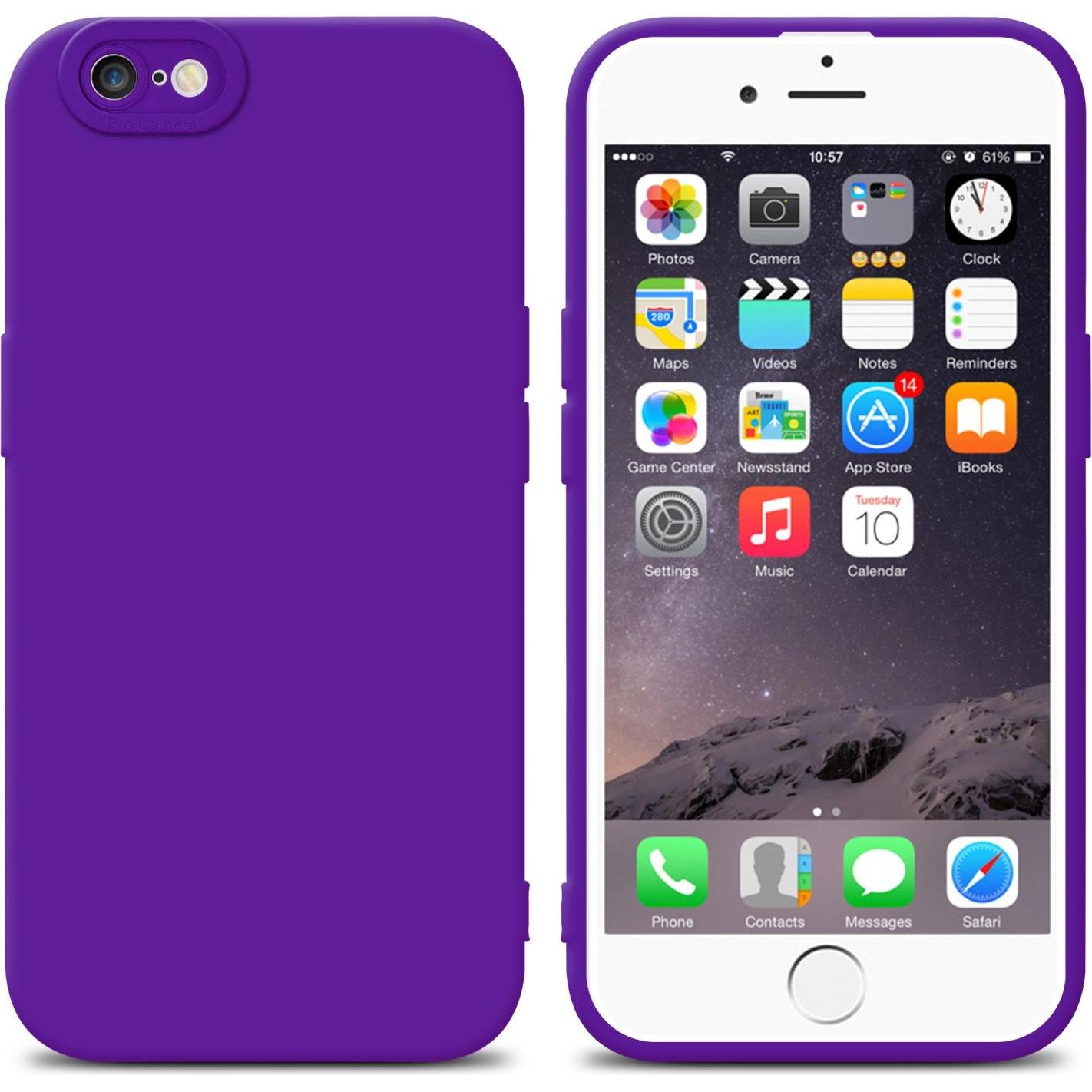 Cadorabo Hülle für Apple iPhone 6 PLUS / 6S PLUS im TPU Fluid LM162 Style (Apple iPhone 6 Plus), Smartphone Hülle, Viole...