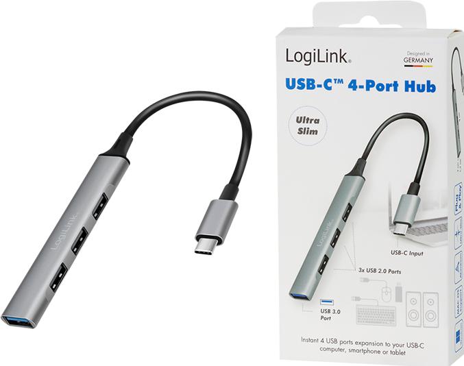 Produktbild LogiLink UA0392 (USB-C, 4 Ports)