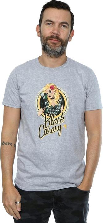 Actual product image Universal Textiles Mens Black Canary Badge Heather T-Shirt (M)