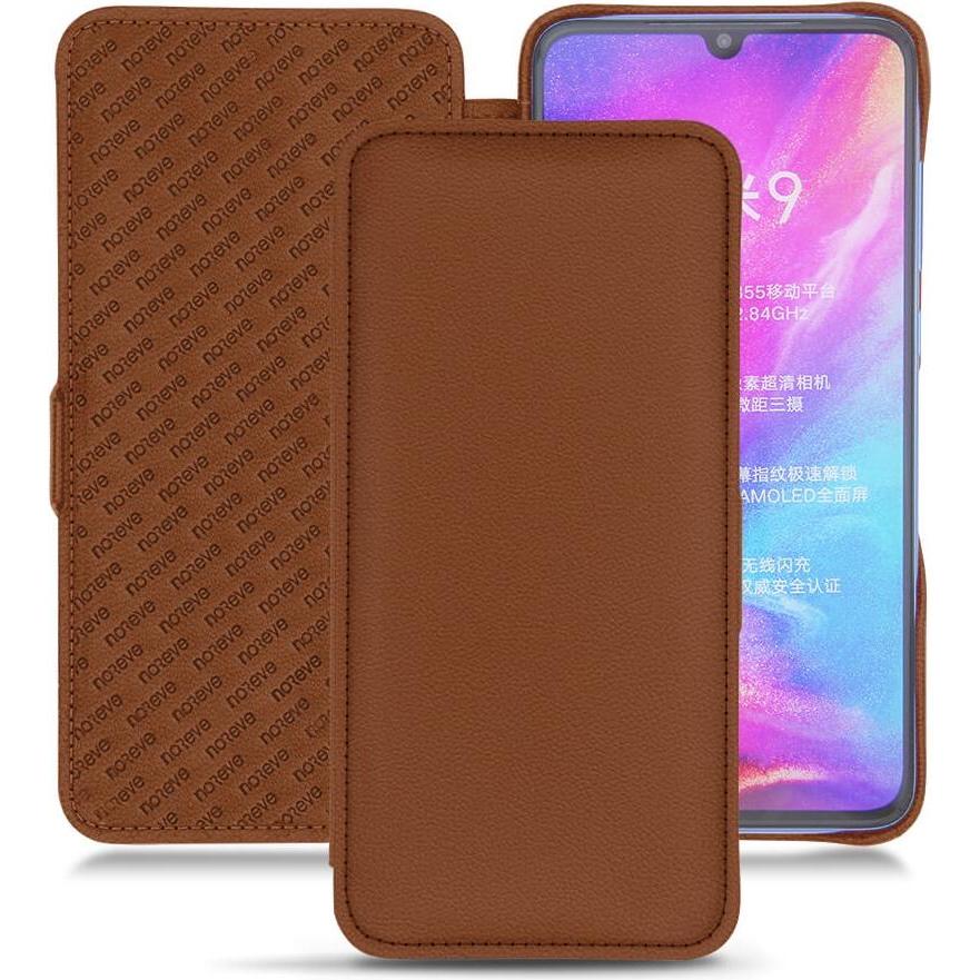 Noreve Lederschutzhülle horizontal (Xiaomi Mi 9), Smartphone Hülle, Braun