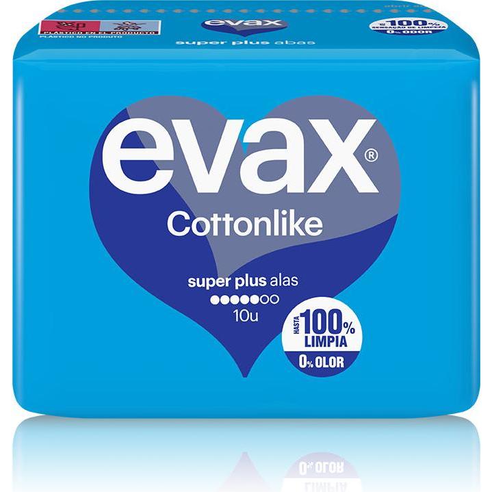Thumbnail - Evax, Binden, COTTONLIKE compresas super plus alas 10 uds (10 x, Damenbinden)