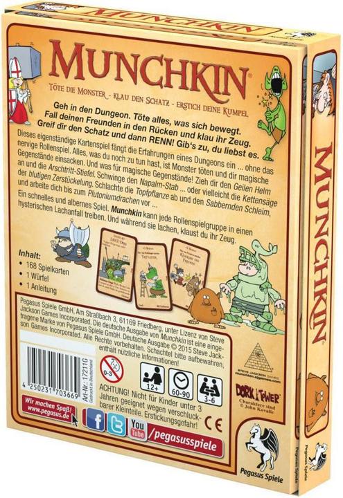 Produktbild Pegasus Munchkin (Deutsch, 3 - 6 Spieler)
