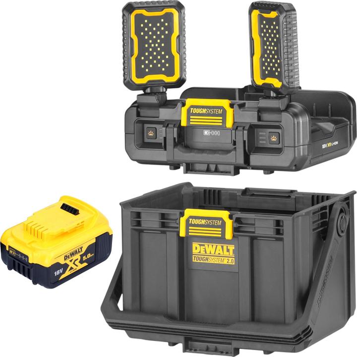 Image du produit DeWalt DWST08061-1 Boîte à outils avec lampes intégrées 395 x 352 x 255 mm ToughSystem 2.0 + 1x (2 pièces)