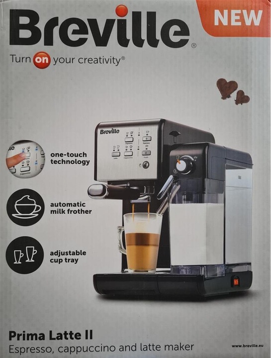 Produktbild Breville VCF108X PrimaLatte II Kaffee- und Espressomaschine, für Kaffeepulver oder Pads geeignet,...