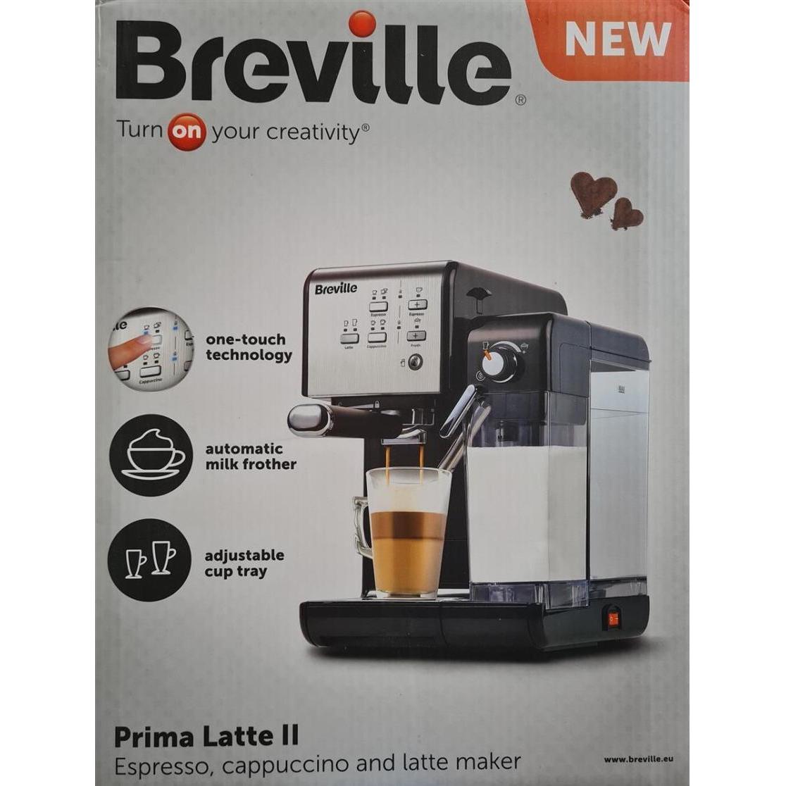 Thumbnail - Breville VCF108X PrimaLatte II Kaffee- und Espressomaschine, für Kaffeepulver oder Pads geeignet,..., Siebträgermaschine...