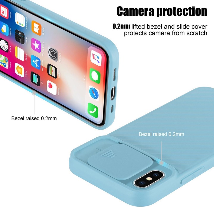 Image du produit Cadorabo Couverture TPU avec protection pour appareil photo (Apple iPhone X)