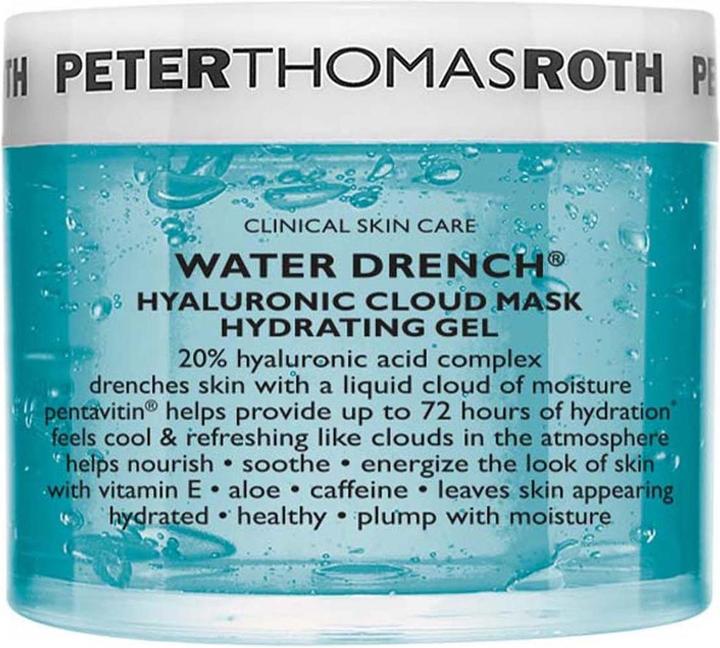 Peter Thomas Roth Water Drench Hyaluronic Cloud Gel Mask Moisturizing Face Mask with Hyaluronic Acid Pentavin Aloe Ver