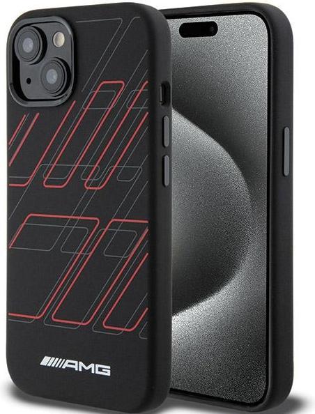 Immagine prodotto Mercedes AMG AMHMP15S23SSPK Custodia rigida per iPhone 15 / 14 / 13 6,1" in silicone a rombi grandi M (Apple iPhone 15)