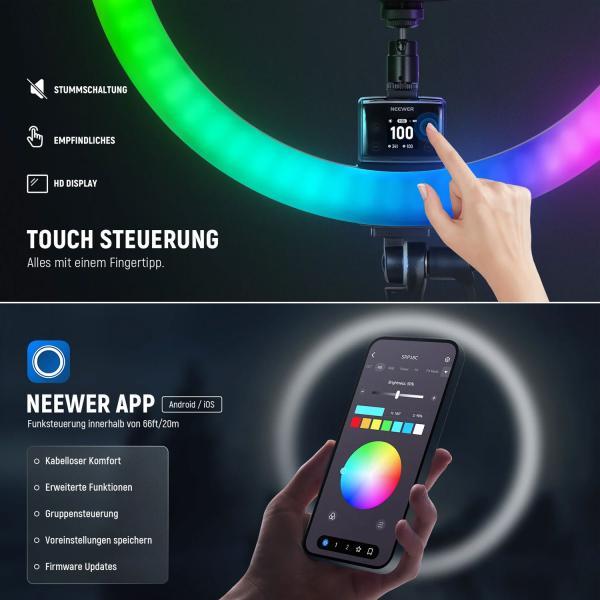 Produktbild Neewer SRP18C Ultra-Slim RGB Ring Light (Ringlicht)