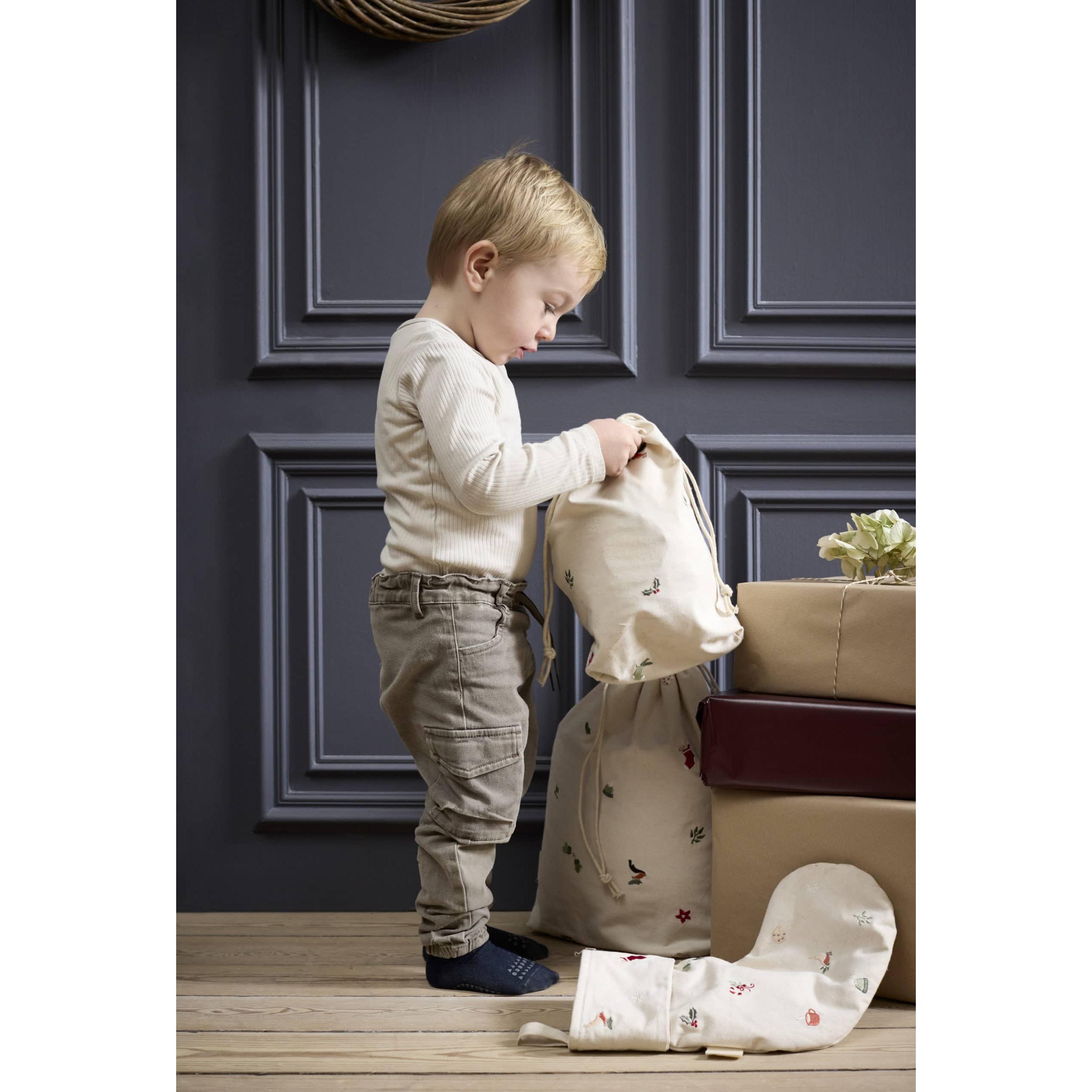 Thumbnail - Filibabba, Geschenkverpackung, Geschenktüte aus Stoff mit Stickerei GOTS- Wonderful Winter - Small (Geschenktüte, 1 x)