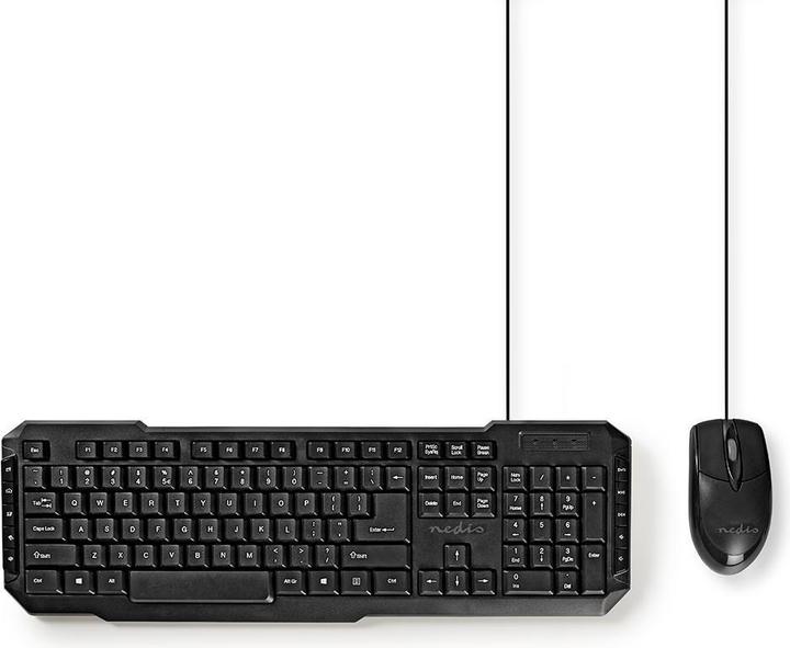 Actual product image Nedis Mouse and keyboard set | Wired | Mouse and keyboard connection: USB | 800 dpi | US Inter (Eng. Int., Cable)