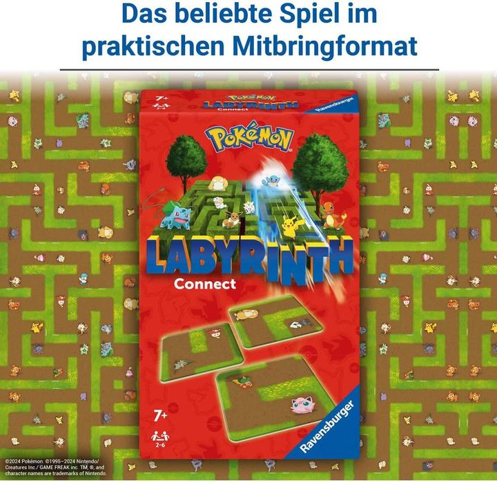 Actual product image Ravensburger 22579 - Pokémon Labyrinth Connect - Bring-along game for 2-6 players aged 7 and up with the (Dutch, English, French, German, Italian, Portuguese, Spanish, 2 - 6 Players)