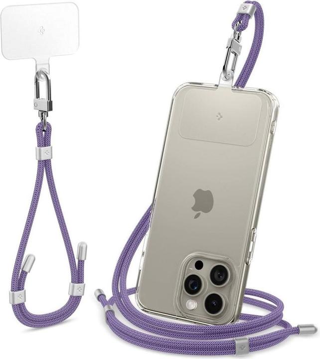 Spigen Universal Strap Set Crossbody& Wrist zestaw smyczy do telefonu fioletowy/deep purple AFA