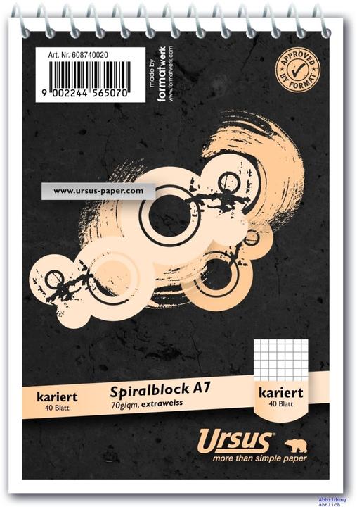 Image du produit Ursus Bloc à spirales (A7, Quadrillé)