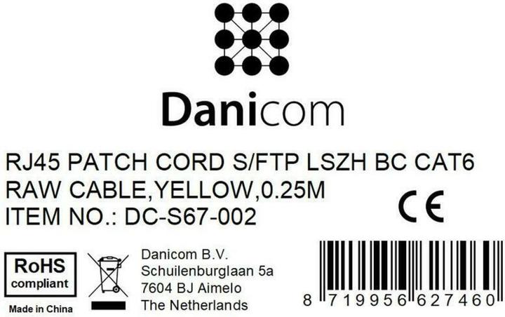 Produktbild Dsit CAT 6 Netzwerkkabel LSOH (CAT6, 0.25 m)