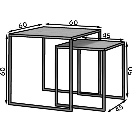 Thumbnail - ADRK Furniture, Couchtisch + Beistelltisch, 2In1 Aria