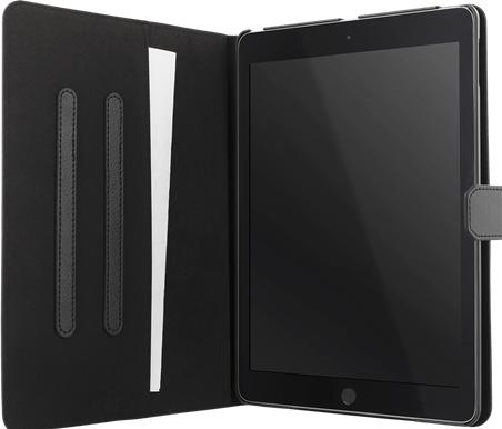Deltaco iPad 9.7 (2017/2018) case, vegan leather, support, black IPD-2017-2 (Apple iPad 2017 (5. Gen), Apple iPad 2018 (6. Gen))