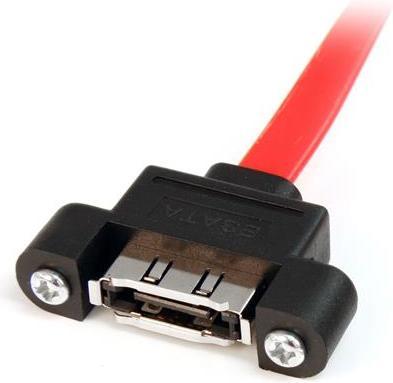 Actual product image StarTech 1 ft eSATA Panel Mount Cable - F/M (30 cm, eSATA, SATA)