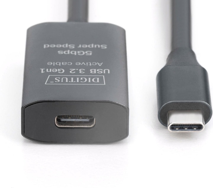 Produktbild Digitus Aktives USB 3.2 Gen1 5G Verlängerungskabel, USB-C - USB-C, 10m (10 m, USB 3.2 Gen 1)