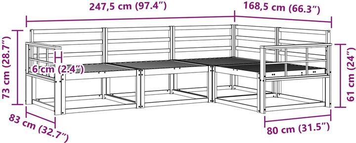 Produktbild vidaXL Outdoor-Sofa