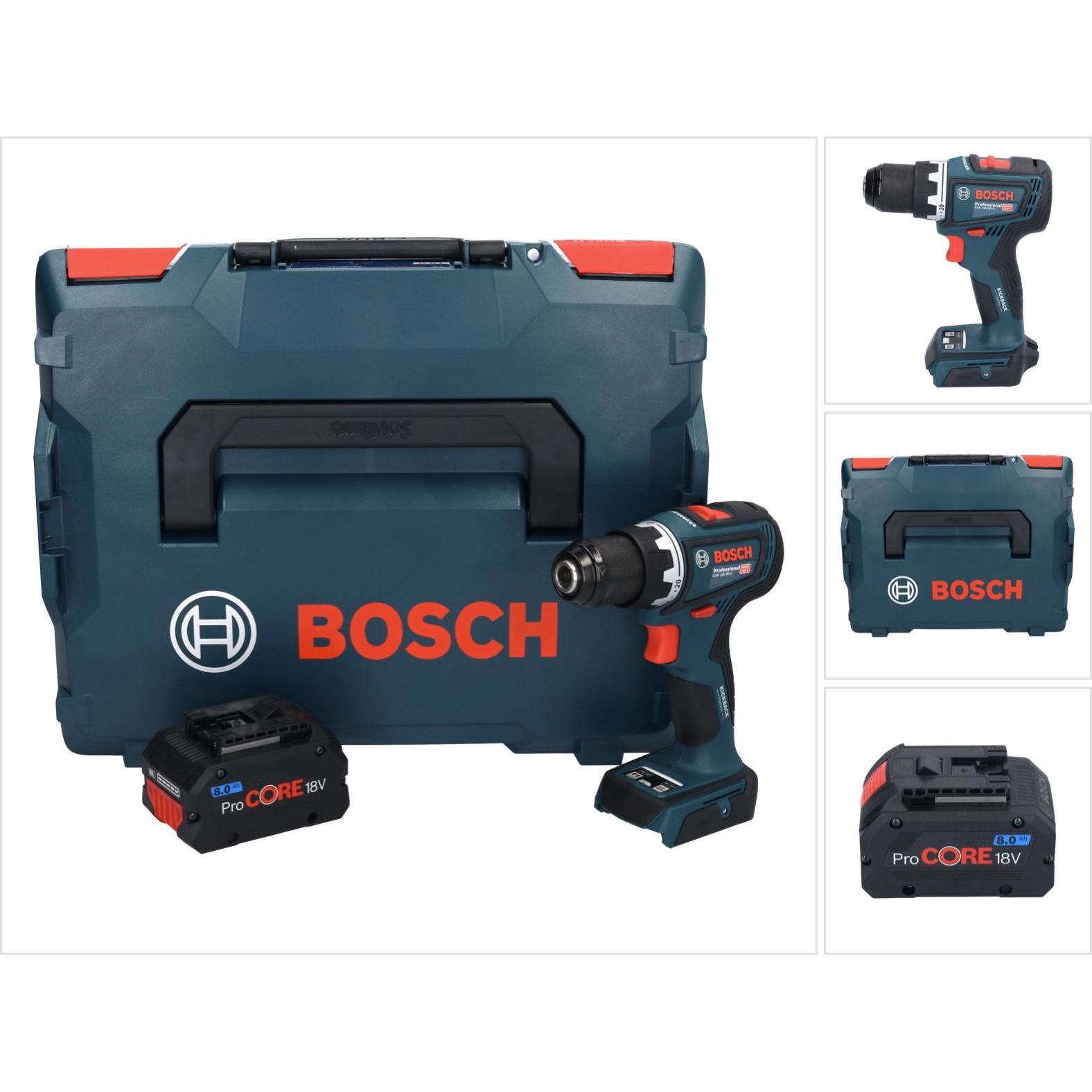 Bosch Professional, Bohrmaschine + Akkuschrauber, Bosch GSR 18V-90 C Professional Akku Bohrschrauber 18 V 64 Nm Brushles...