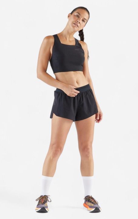 Image du produit Kiprun Crop top de Running léger Femme - Race crop 900 Light noir Méline ROLLIN (XXS)