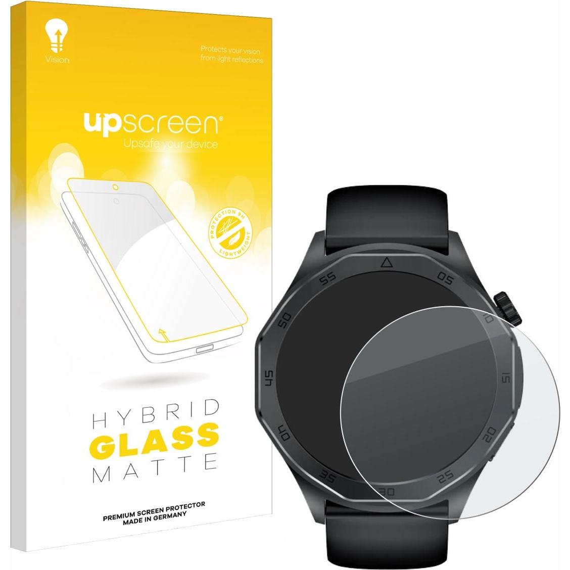 upscreen Reflection Shield Panzerglasfolie Matt, Smartwatch Schutzfolie, Grau