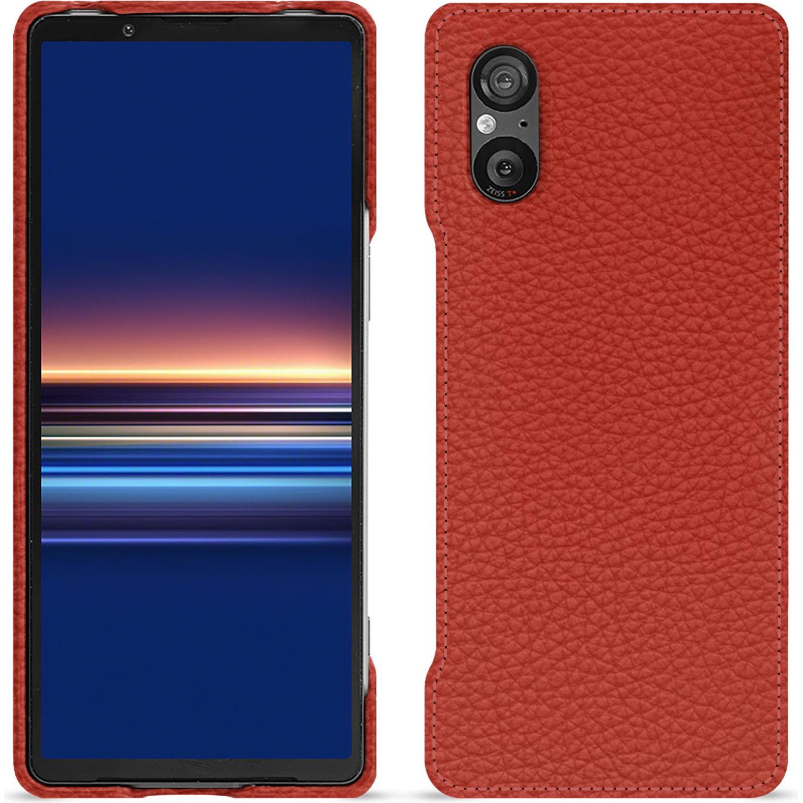 Noreve Lederschutzhülle (Sony Xperia 5 V), Smartphone Hülle, Orange