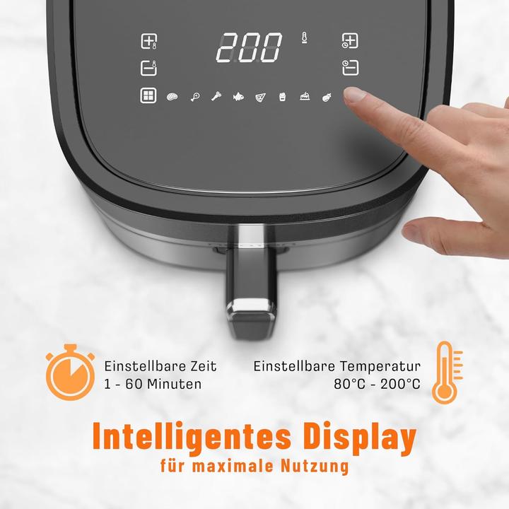 Immagine prodotto Noaton Heissluftfritteuse mit Touchscreen, 8 Programme, 6,2 L