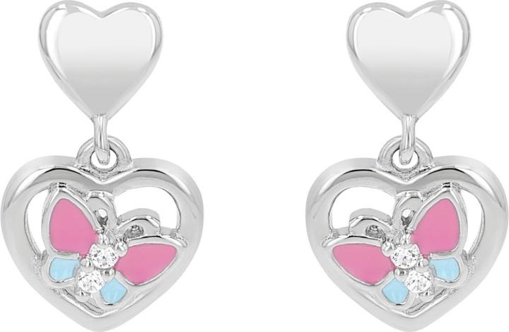 Immagine prodotto Prinzessin Lillifee Ohrschmuck für Mädchen, 925 Sterling Silber, Zirkonia synth. | Herz (Argento 925)