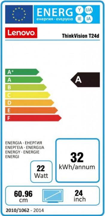 Energie-Label Lenovo T24d-10 (1920 x 1200 Pixel, 24")