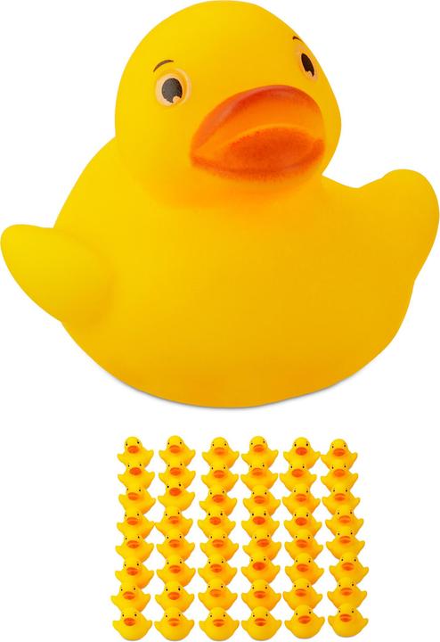 Image du produit Relaxdays Lot de 48 canards en caoutchouc