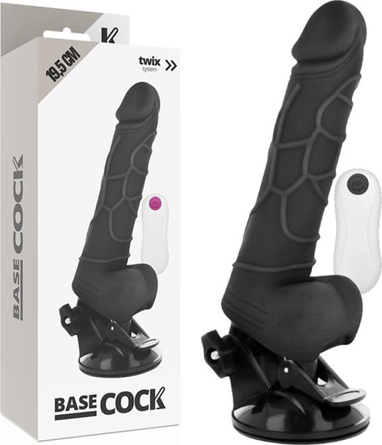 Actual product image Basecock Realistic Vibrator Remote Control Black 19.5cm