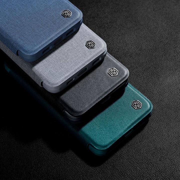 Produktbild Nillkin Qin Pro Leder Case - Apple iPhone 14 Plus - Grün (Apple iPhone 14 Plus)