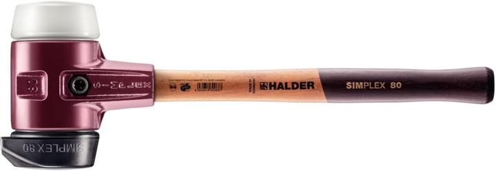 Produktbild Simplex Schonhammer mit TE-Gehäuse und Holzstiel, Ø 80, Gummikomposition mit Standfuss / Superplast (2820 g)