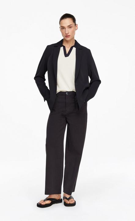 Produktbild Comma Strickpullover Femininer Polo-Pullover mit Kontrastkragen (32)