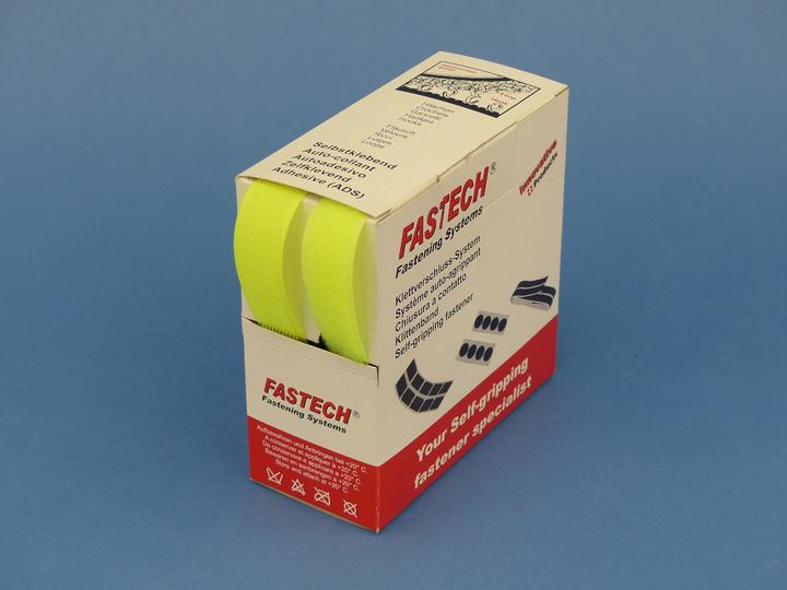 Produktbild Fastech Klettband-Box Neongelb (20 mm)