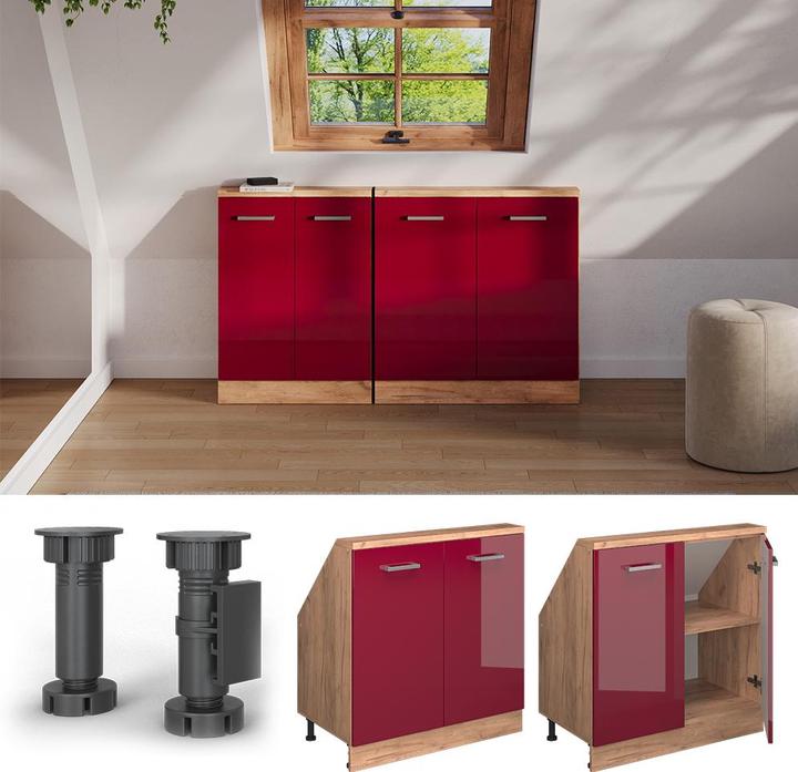 Actual product image Vicco Küchenschrank für Dachschrägen R-Line (80 x 46 x 81.60 cm)