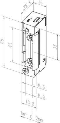 Actual product image effeff Electric strike 118 E FaFix with radius latch (Glass door, Indoor)